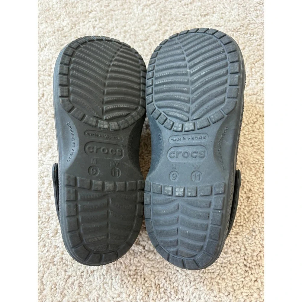 Crocs Baya Clogs Black Slip On Comfort Shoes Mens 9 Womens 11
